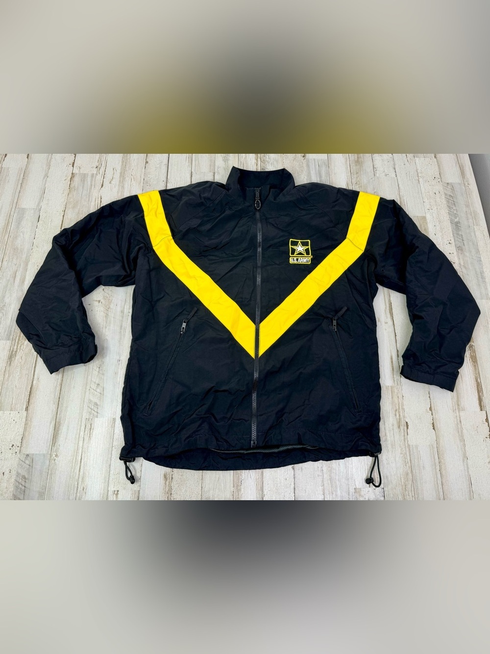 US Army APFU Jacket Size Small Short Physical Fitness Uniform Full Zip Lined